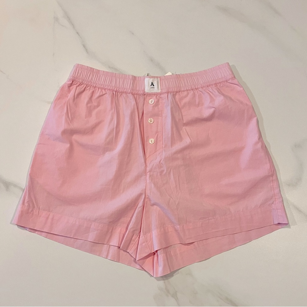 Anthropologie Light Pink Elastic Waist Sleep Shorts, NWT, size xs